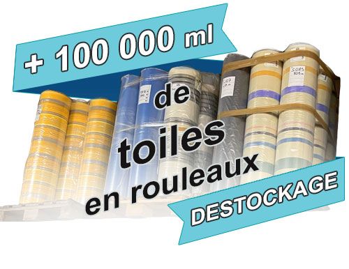 100 000 ml de toiles en rouleaux