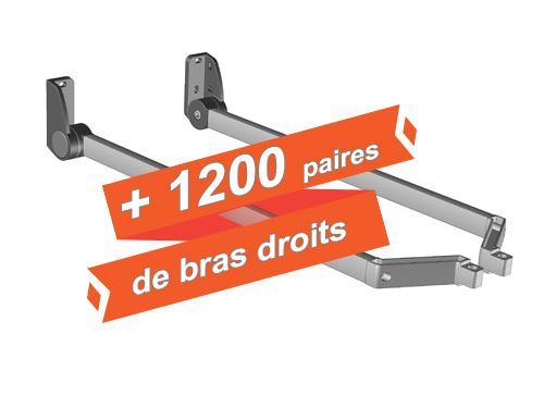 1200 paires de bras droit