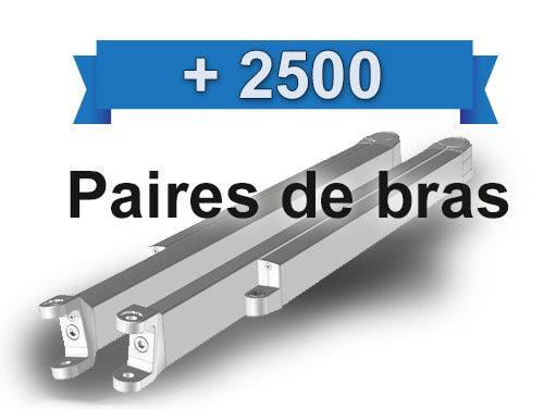 2500 paires de bras